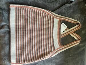 NWT | Splendid Clarissa Striped Knit Halter Tank Top, Size M